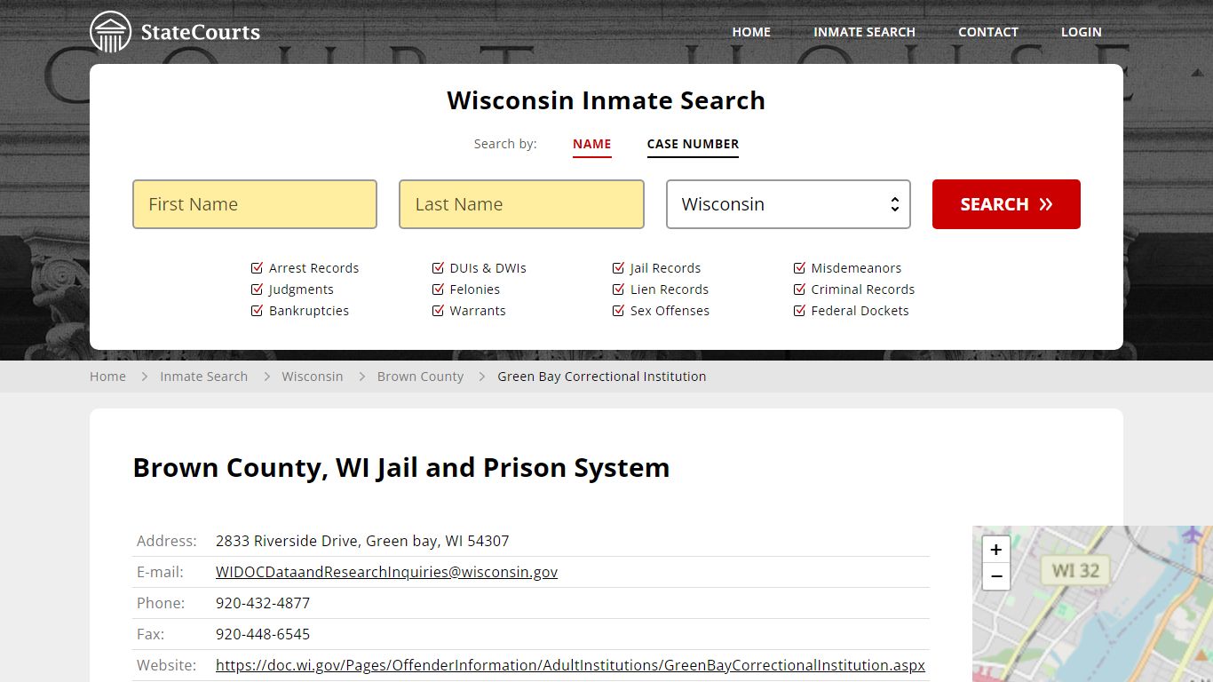 Green Bay Correctional Institution Inmate Records Search, Wisconsin ...